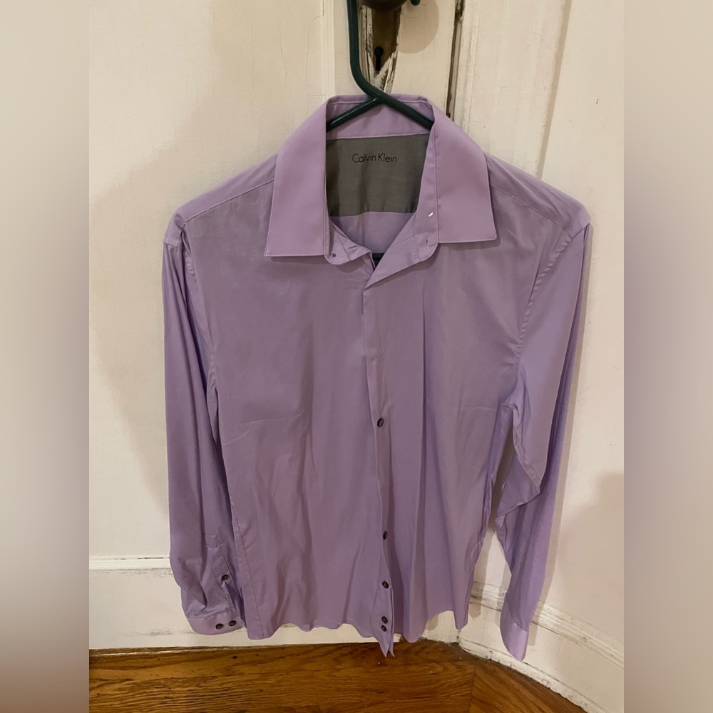 Calvin Klein Purple Button Down Shirt